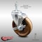 Service Caster 5 Inch SS High Temp Phenolic Swivel 3/8 Inch Threaded Stem Caster with Brake SCC SCC-SSTS20S514-PHSHT-TLB-381615 - alternate 3